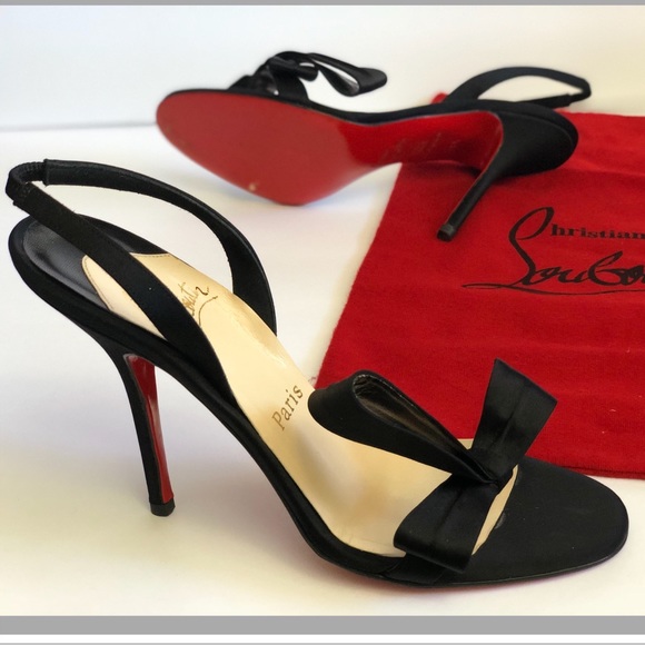Christian Louboutin Shoes - Christian Louboutin Satin Heels Grusanda Sandals